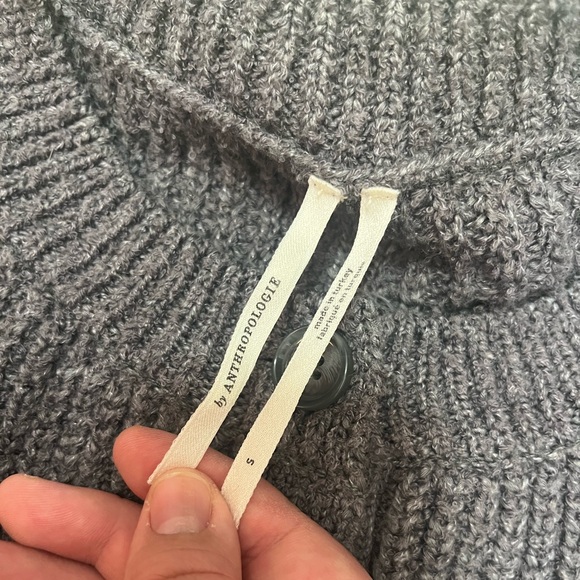 Anthropologie Gray Knit Twofer Cardigan Sweater - Picture 10 of 12